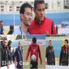 صور تذكارية ومهارات هاني مع إحماء البدلاء في كواليس مباراة الأهلي والإتحاد