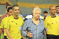 صور مرتضى منصور مع محمود عاشور عقب مباراة الزمالك في الكأس