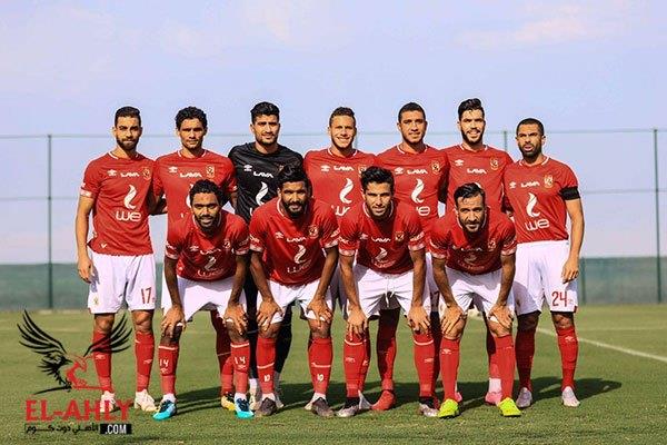 لاعبو الأهلي بعد التتويج بالدوري الـ41 