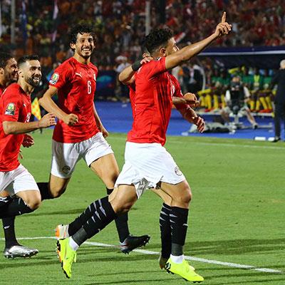 شاهد احتفال تريزيجيه بالهدف الأول في أمم افريقيا 2019 في شباك زيمبابوي