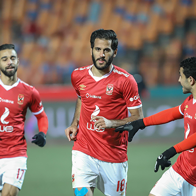 مروان محسن يسجل هدف التعادل للأهلي أمام بلاتينيوم
